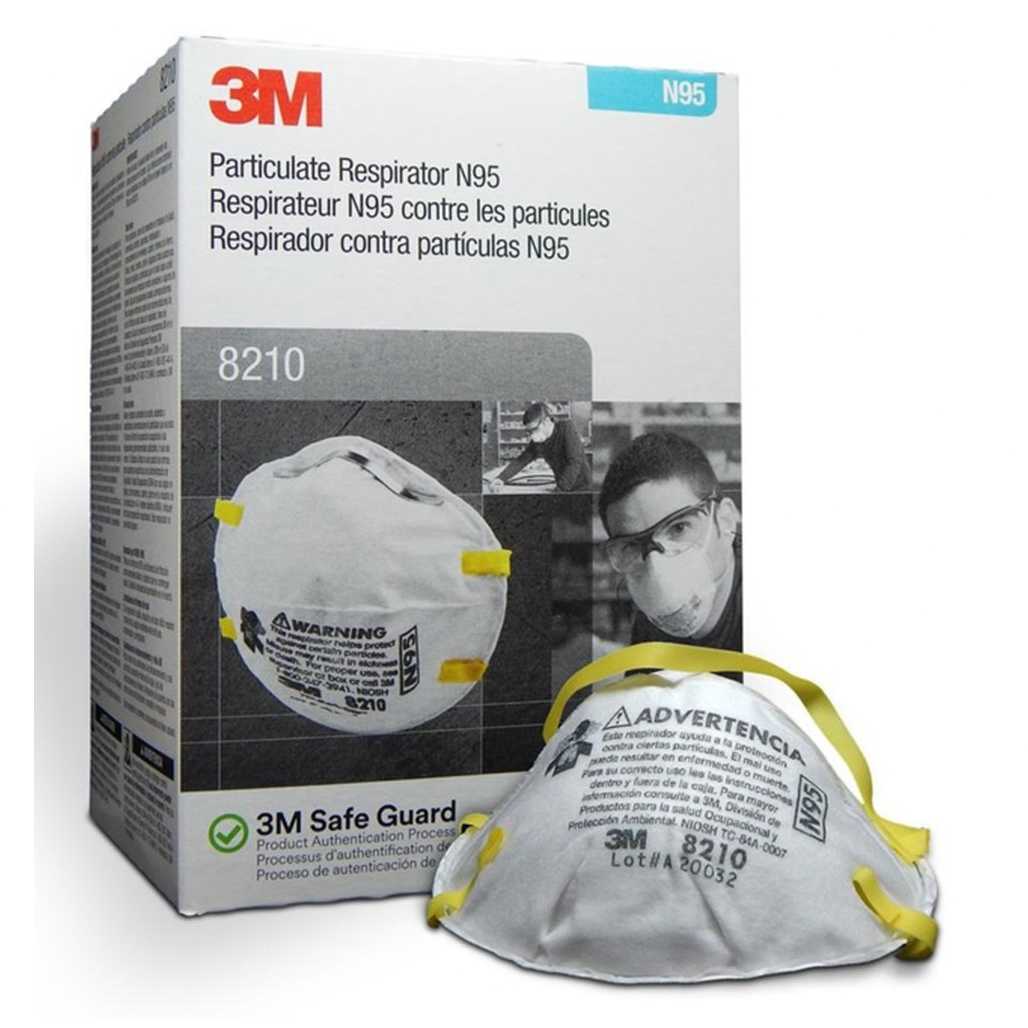 3M 8210 N95 NIOSH Mask - 20 Pack (Headband) - Clearance