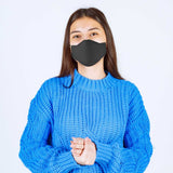 cleantop kf94 mask black worn by adult female