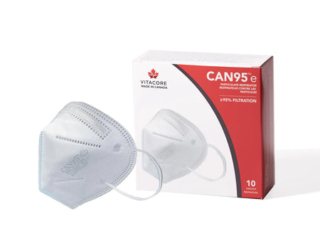VitaCore CAN95e Earloop Black/White Respirator Masks (KN95 Style