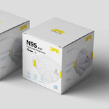 box of n95 masks made by 3pe