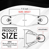 bluna kf94 mask dimensions adult size chart