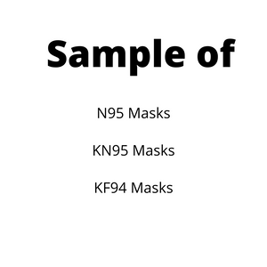 Sample of N95/KN95/KF94 Masks (specify which mask in notes)