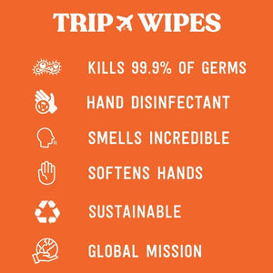 Trip Wipes - 30 Pack (1 Month Supply) - Protectly