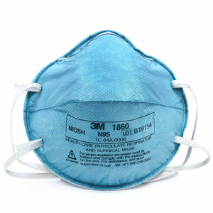 3M 1860 Health Care Particulate Respirator/Surgical Mask N95 Mask - 20 Pack (Headband)