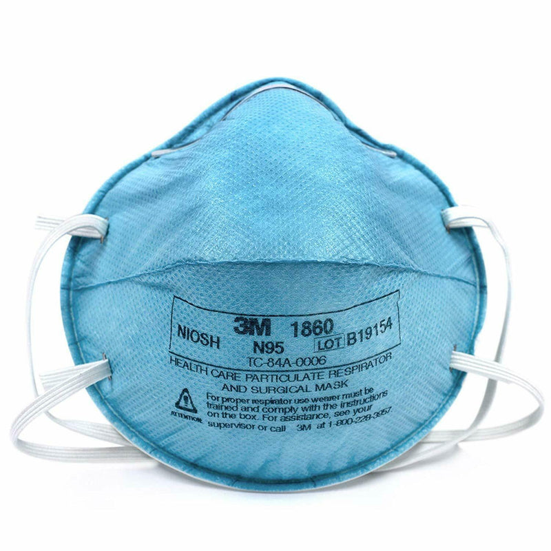 3M Health Care Particulate Respirator and Surgical Mask 1860, 2 Bx, 20Ea/Bx